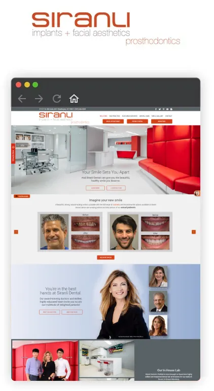 The Siranli Dental website